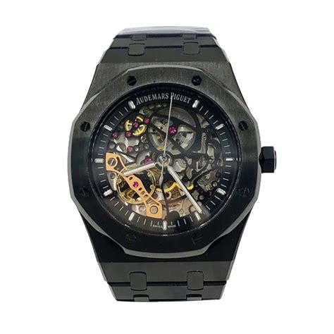 audemars piguet full black|audemars piguet black skeleton price.